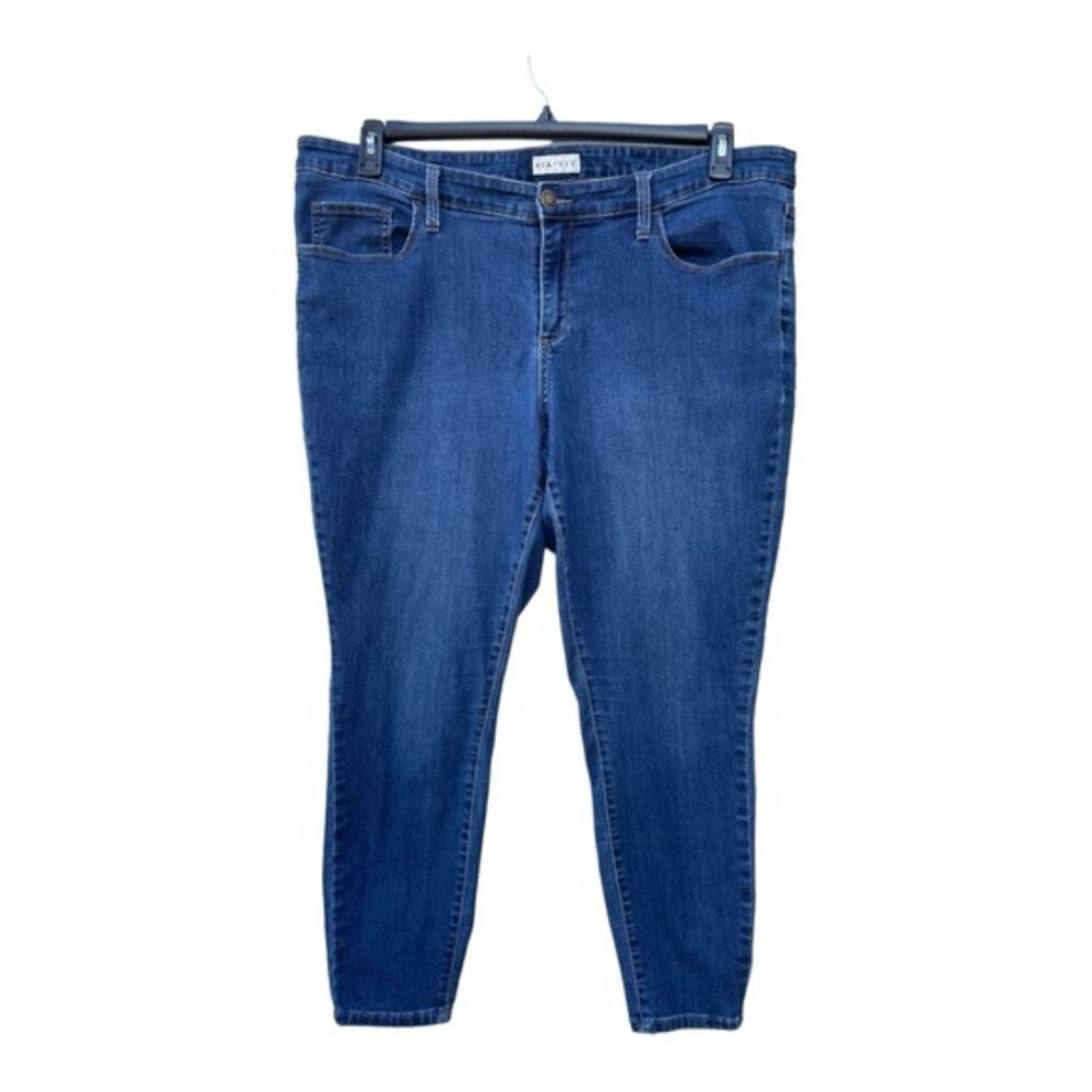 Ava & Viv Mid Rise 5-pocket Skinny Jeans Size 20